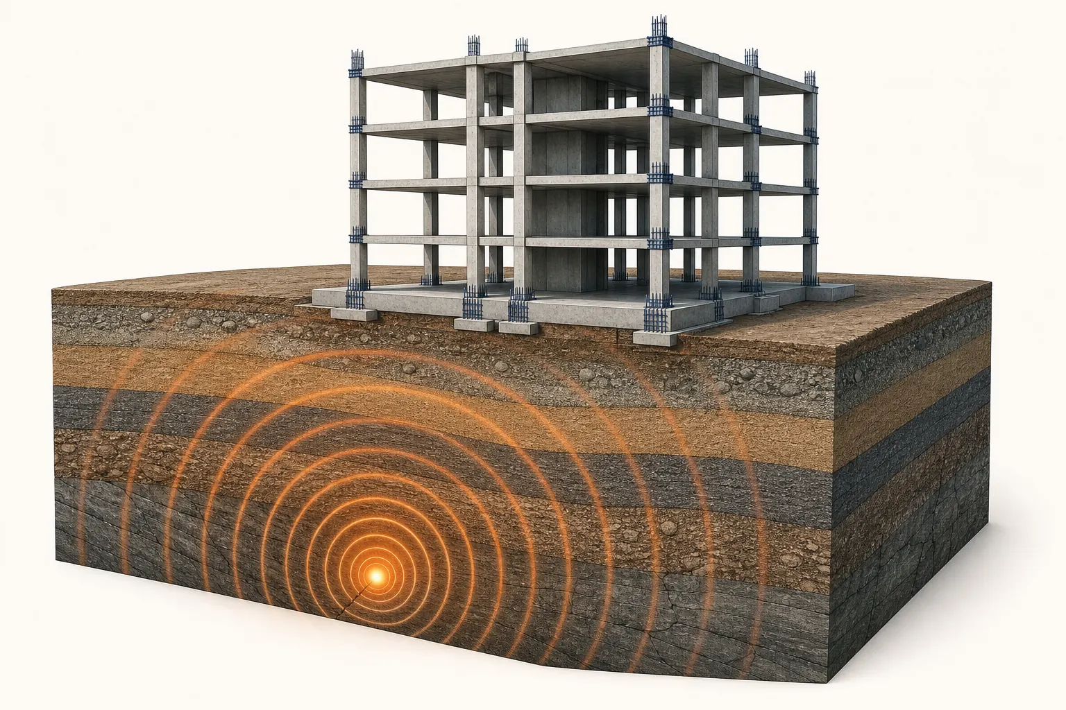 deprem büyüklüğü formülü konusunu açıklayan kavramsal mühendislik görseli
